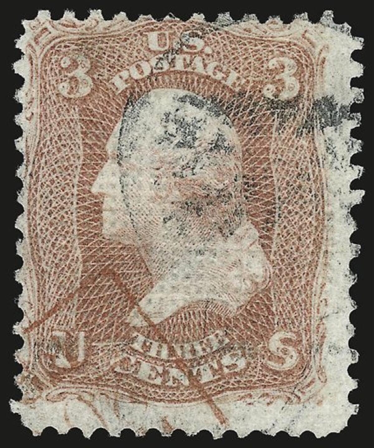 3 cents then 1M now 1868 stamp auctioned in NYC The San Diego